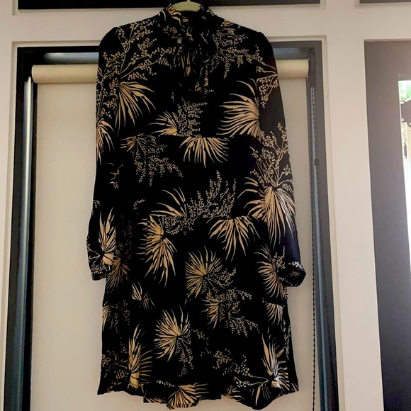 Bash size small Black and Tan flowered dress. - Picture 1 of 4
